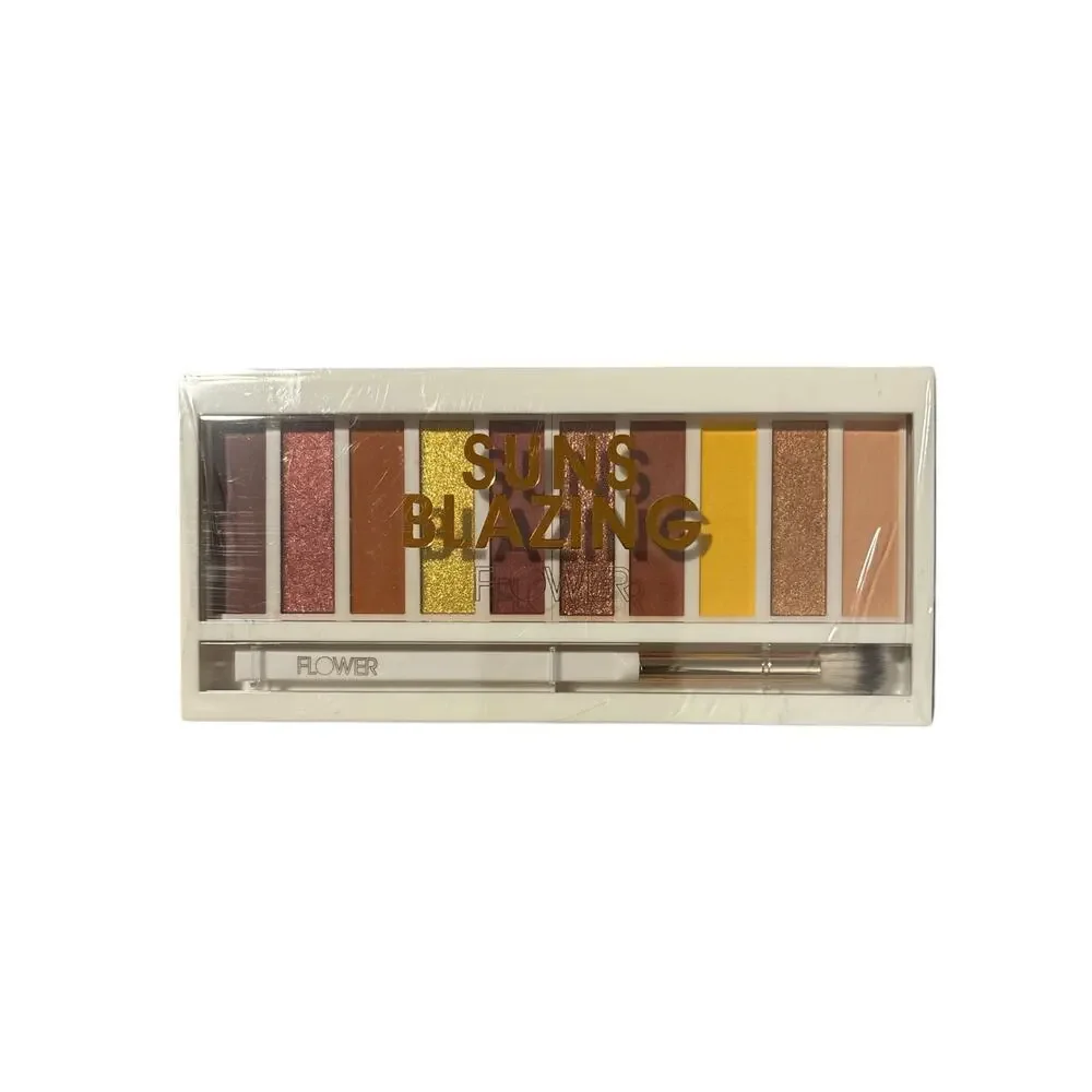 FLOWER‎ BEAUTY Shimmer & Shade 10 Color Eyeshadow Palette -Sun's Blazing